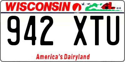 WI license plate 942XTU