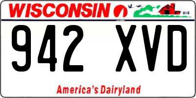 WI license plate 942XVD