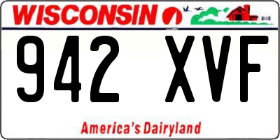 WI license plate 942XVF