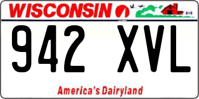 WI license plate 942XVL