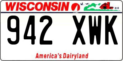 WI license plate 942XWK