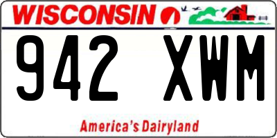 WI license plate 942XWM