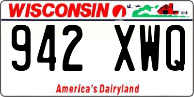 WI license plate 942XWQ