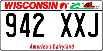 WI license plate 942XXJ