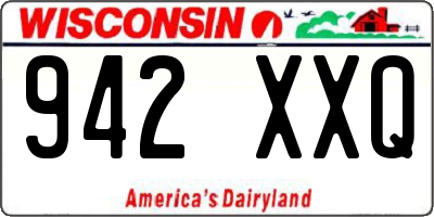 WI license plate 942XXQ