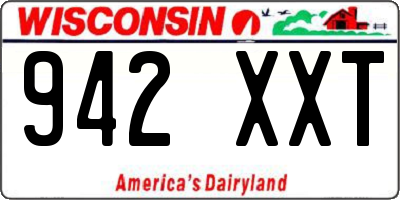 WI license plate 942XXT