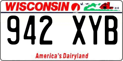 WI license plate 942XYB