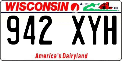 WI license plate 942XYH