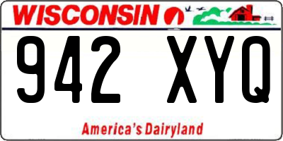 WI license plate 942XYQ
