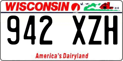 WI license plate 942XZH
