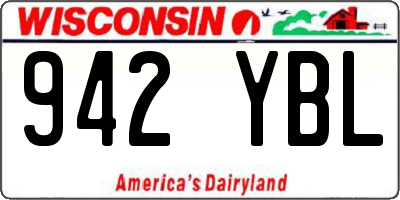 WI license plate 942YBL