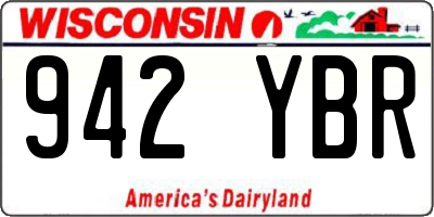 WI license plate 942YBR