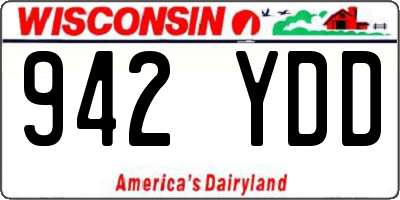 WI license plate 942YDD