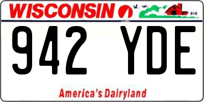 WI license plate 942YDE