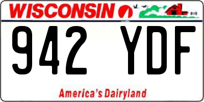 WI license plate 942YDF