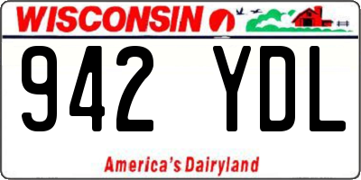 WI license plate 942YDL