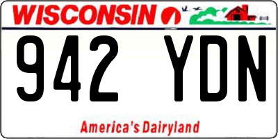 WI license plate 942YDN