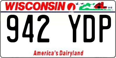 WI license plate 942YDP