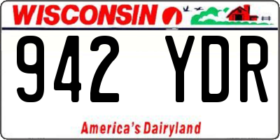 WI license plate 942YDR
