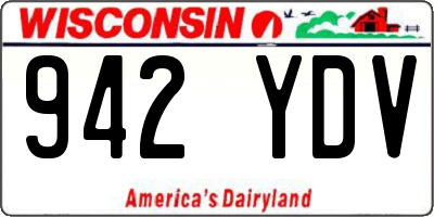 WI license plate 942YDV