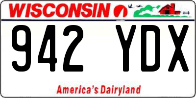 WI license plate 942YDX