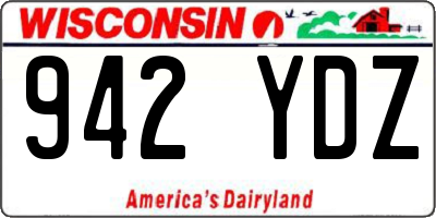 WI license plate 942YDZ