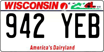 WI license plate 942YEB