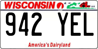 WI license plate 942YEL