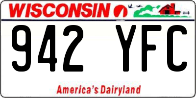 WI license plate 942YFC
