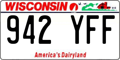 WI license plate 942YFF