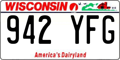 WI license plate 942YFG