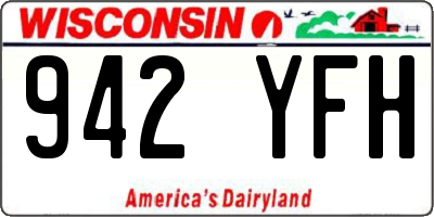 WI license plate 942YFH
