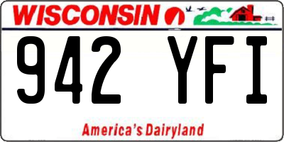WI license plate 942YFI