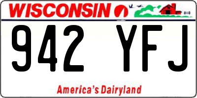 WI license plate 942YFJ