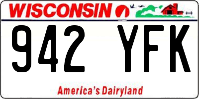 WI license plate 942YFK