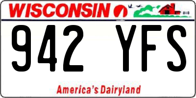 WI license plate 942YFS