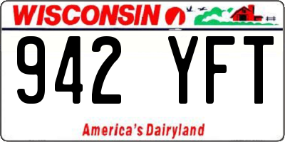 WI license plate 942YFT