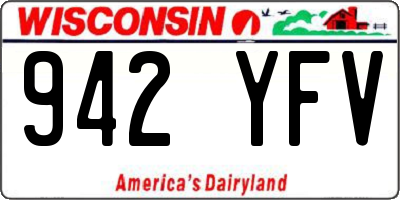 WI license plate 942YFV