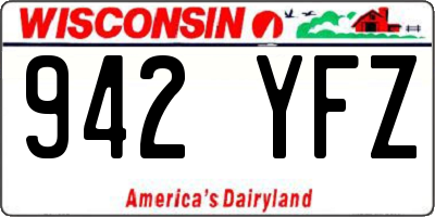 WI license plate 942YFZ