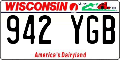 WI license plate 942YGB