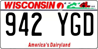 WI license plate 942YGD