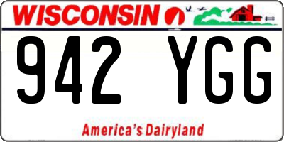 WI license plate 942YGG