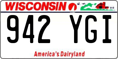 WI license plate 942YGI