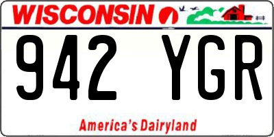WI license plate 942YGR