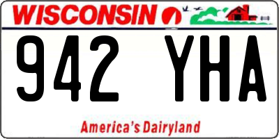 WI license plate 942YHA