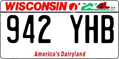 WI license plate 942YHB