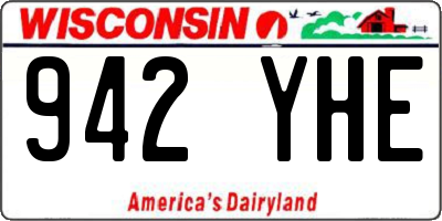 WI license plate 942YHE