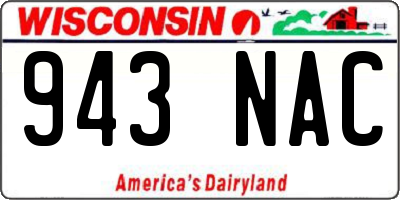 WI license plate 943NAC