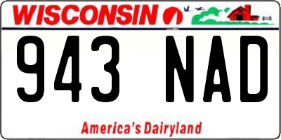 WI license plate 943NAD