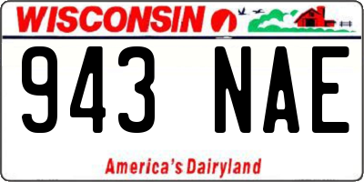 WI license plate 943NAE